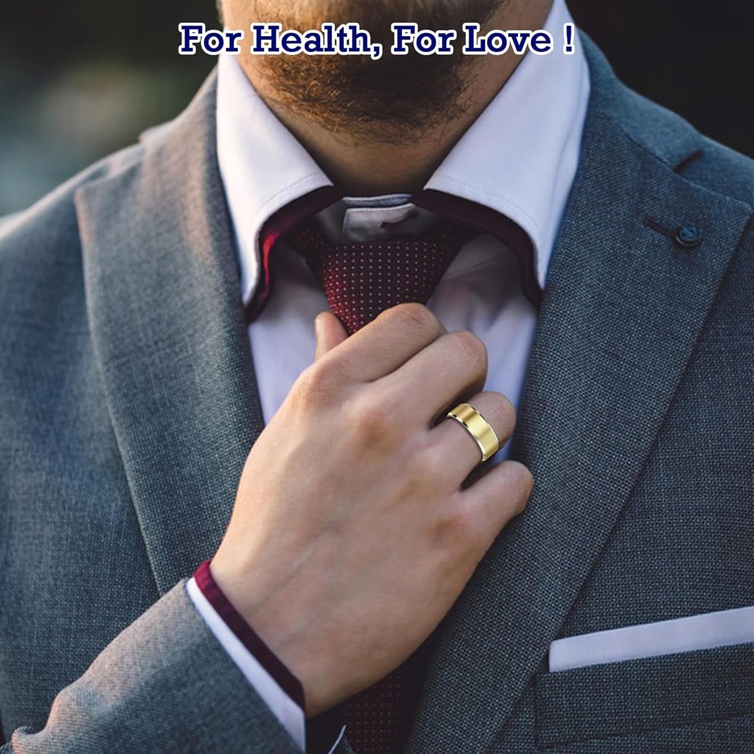 Smart Ring Health and Fitness Tracker - Waterproof Sleep and Activity Monitor with Heart Rate, Step Count, Distance, Calories, Air Gesture Control, Up to 7-Day Battery Life, Compatible with iOS and Android (Light Gold, Size #12)